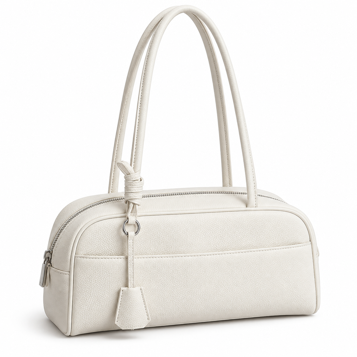 White Shoulder Bag front view